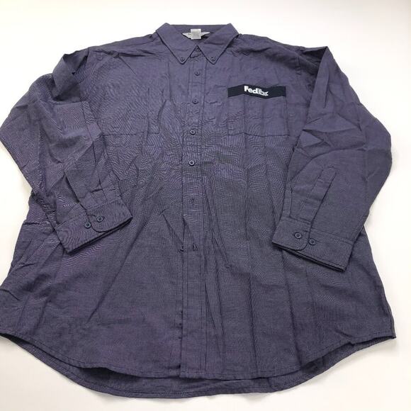 FedEx Dan Herman 17.5 / 35 NEW Without Tags Employee Uniform Purple - Picture 2 of 8